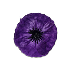 Lapel pins: purple poppy