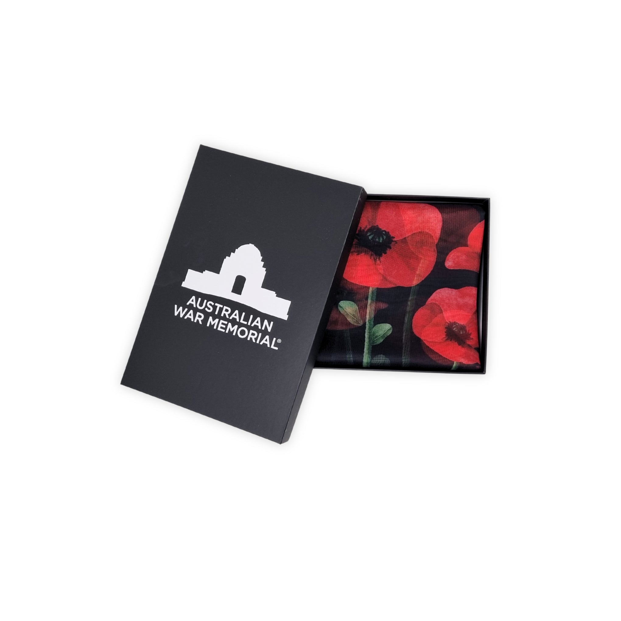 Chiffon Poppy Scarf - Black