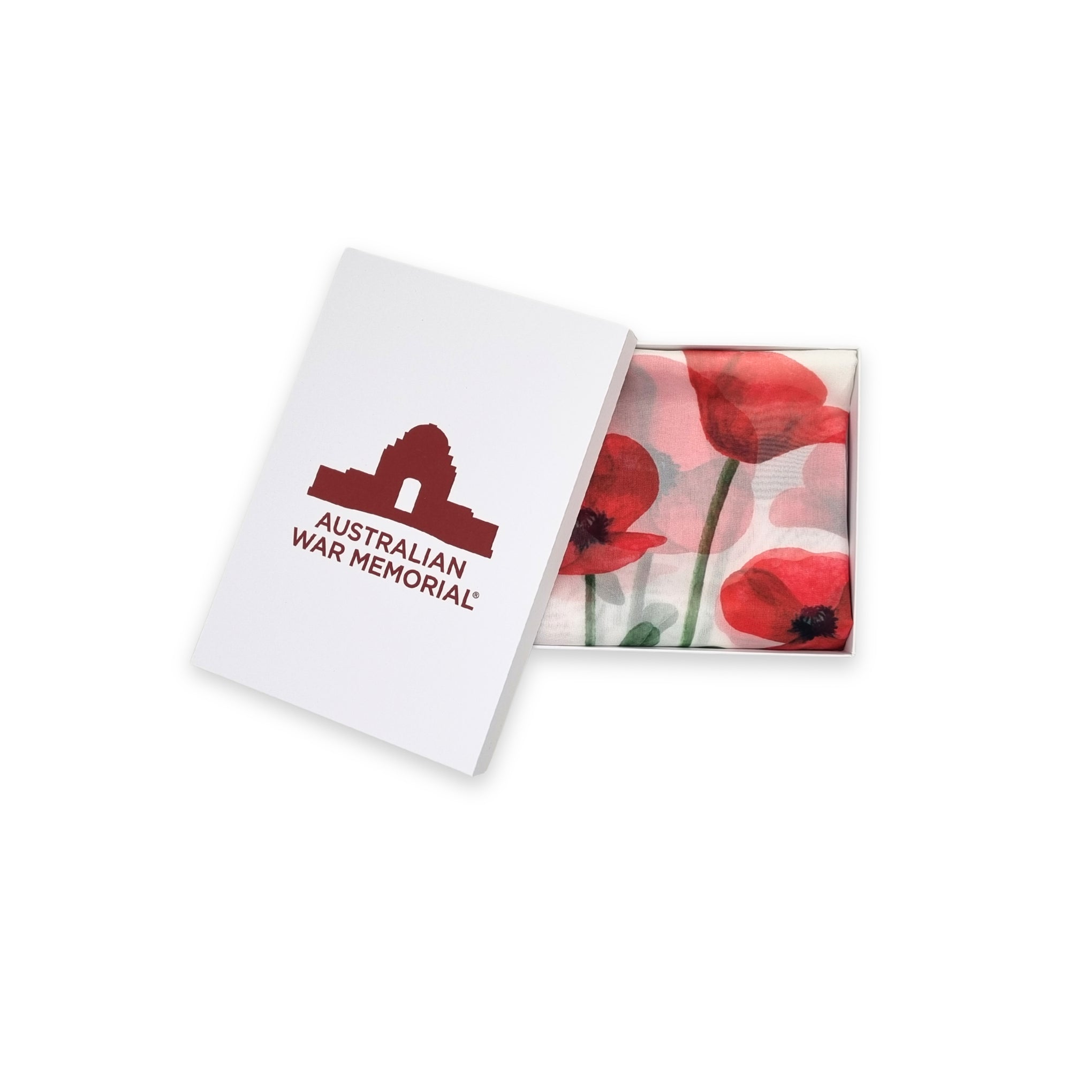 Chiffon Poppy Scarf - White