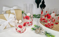 Glassware - "Red poppies" collection by Ashdene
