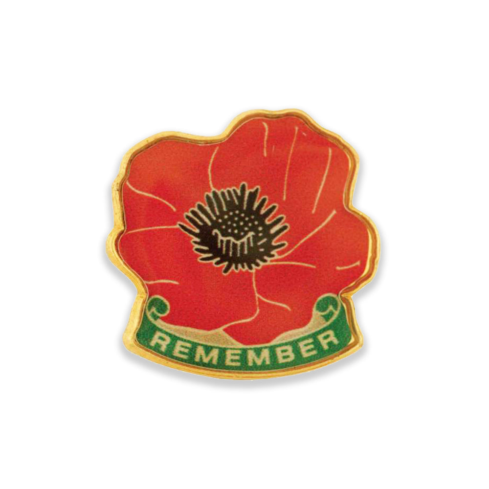 Lapel pin: Remember poppy badge