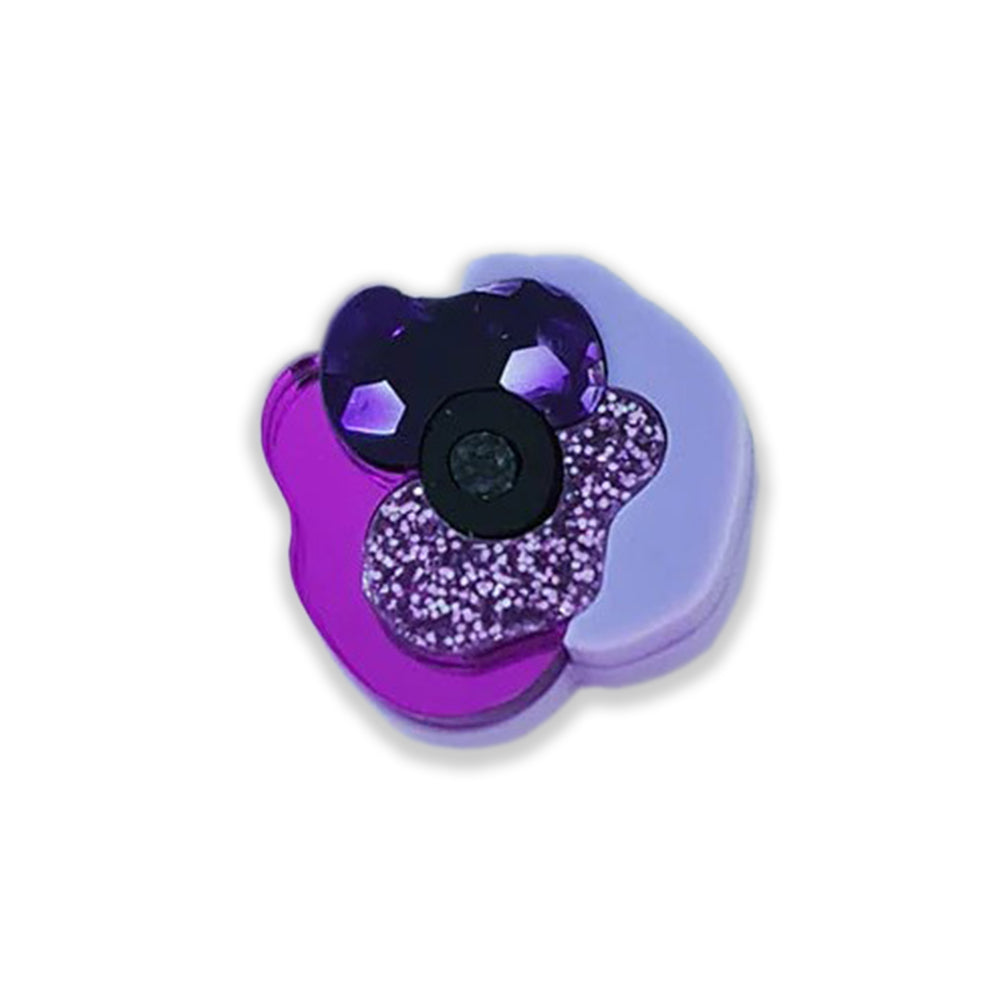 Lapel pin: Anzac poppy, purple
