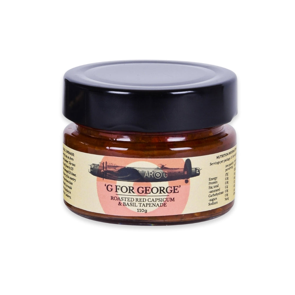 'G For George' Roasted Red Capsicum & Basil Tapenade (110g)