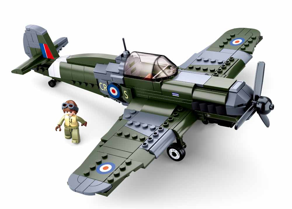 Brick set: Second World War Spitfire fighter plane