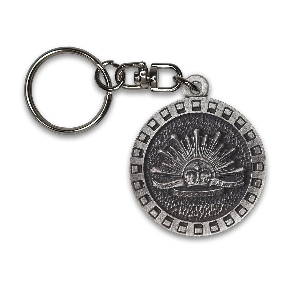 Australian Rising Sun Pewter Keyring