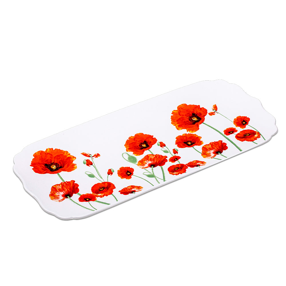 NEW DESIGN - Platter: Red Poppies collection