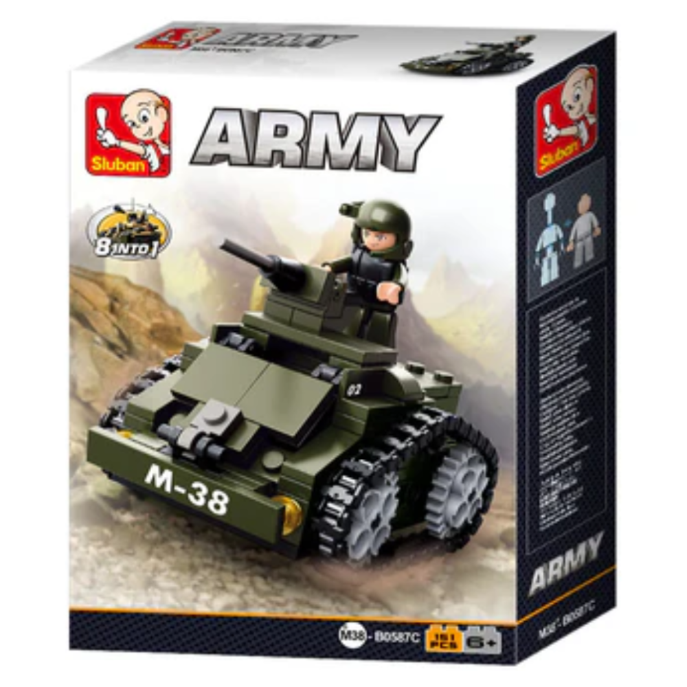 Sluban Army 8-into-1 Mini Brick Set (Assorted)