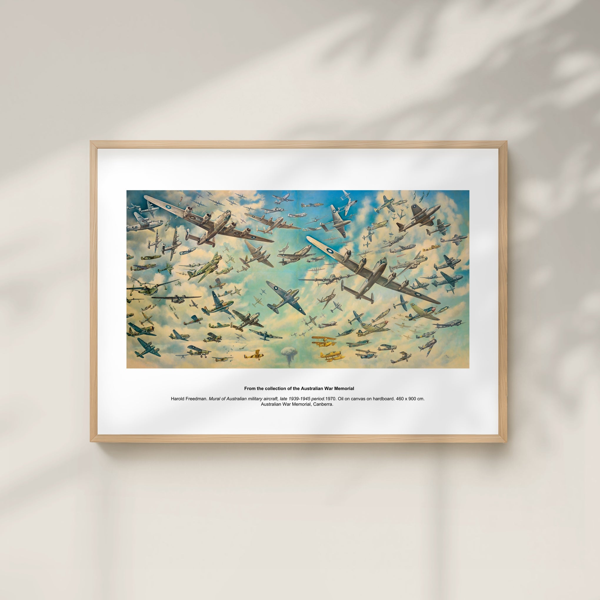 Print: Mural of Australian military aircraft, late 1939-1945 period