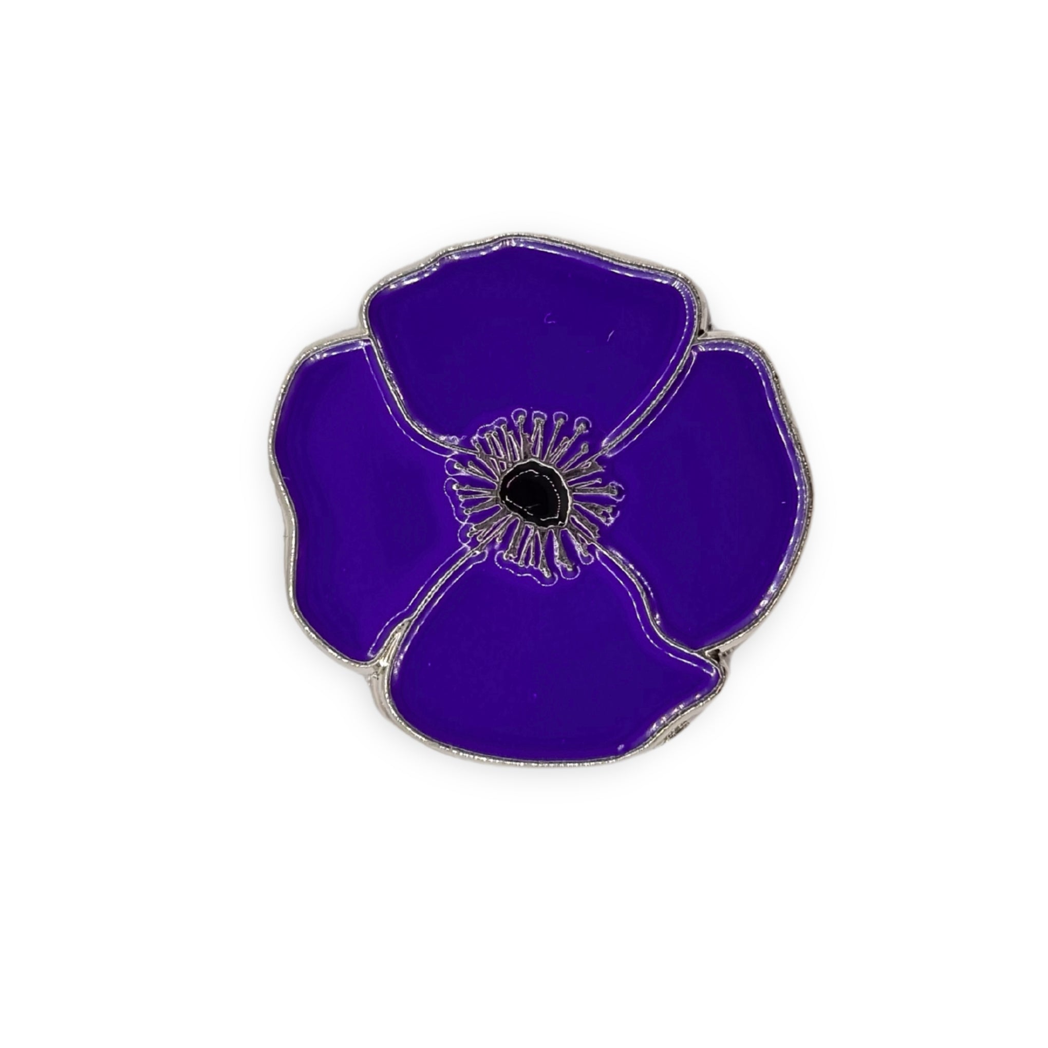 Lapel Pin: Purple Poppy