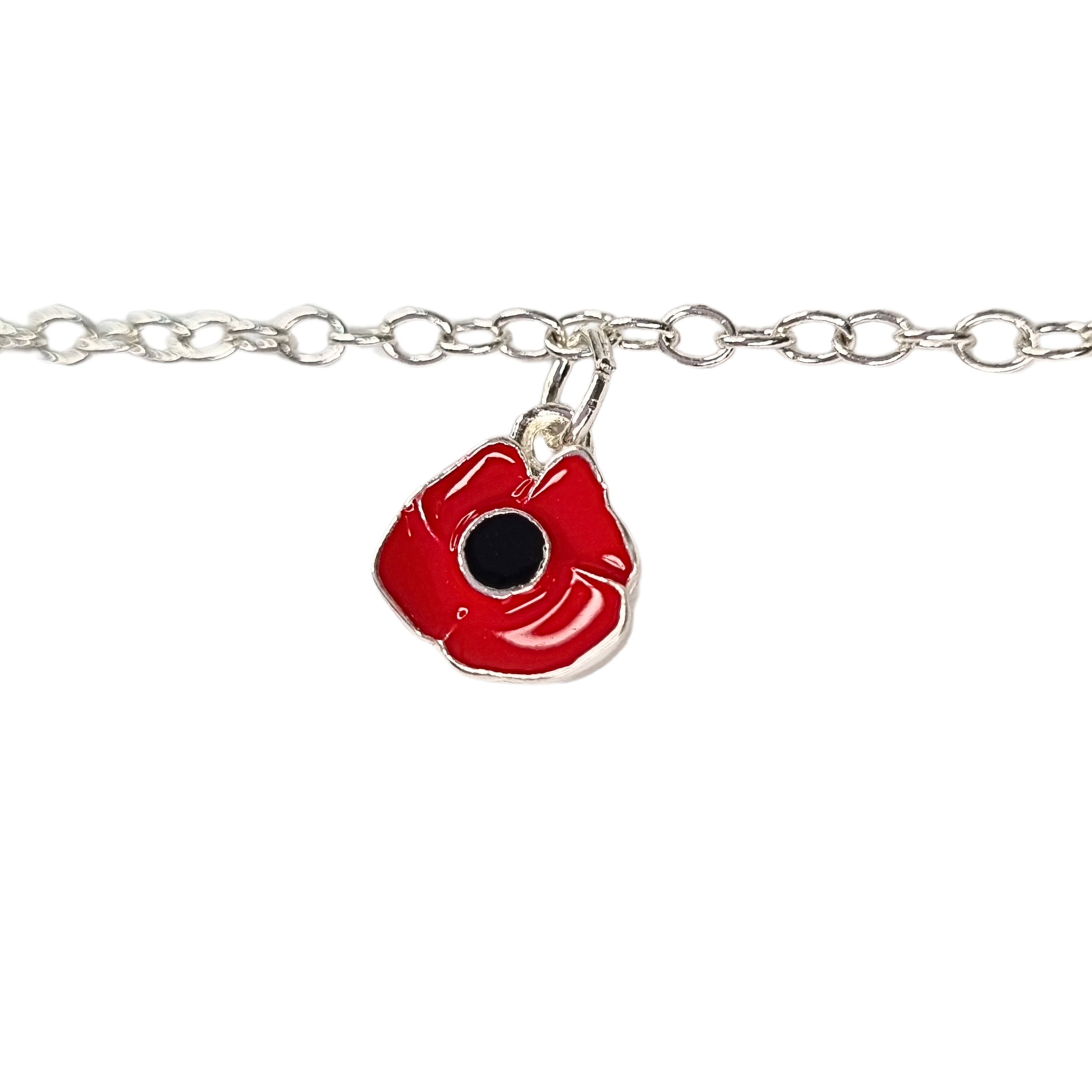 Bracelet: Poppy Charm Bracelet, silver-plated