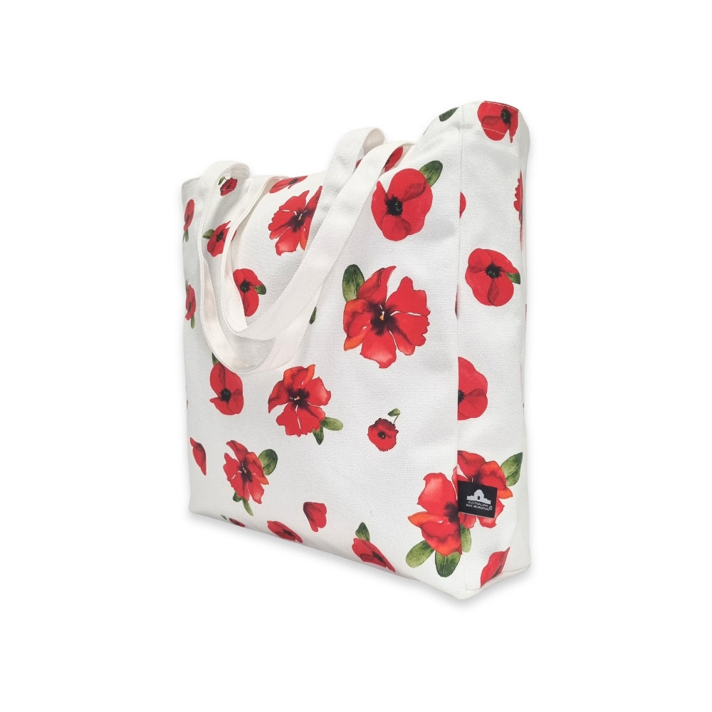 Tote bag: Poppies - White