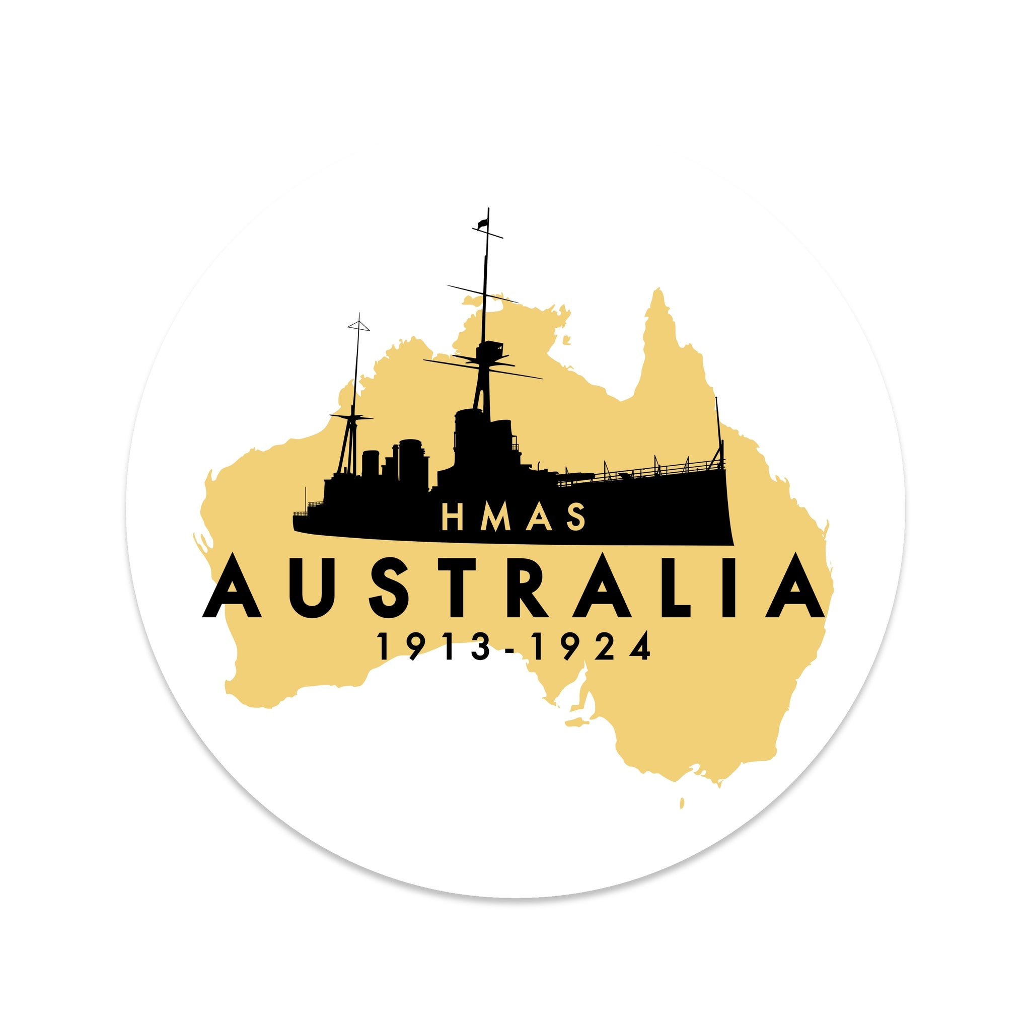 Sticker: HMAS Australia, 1913-1924