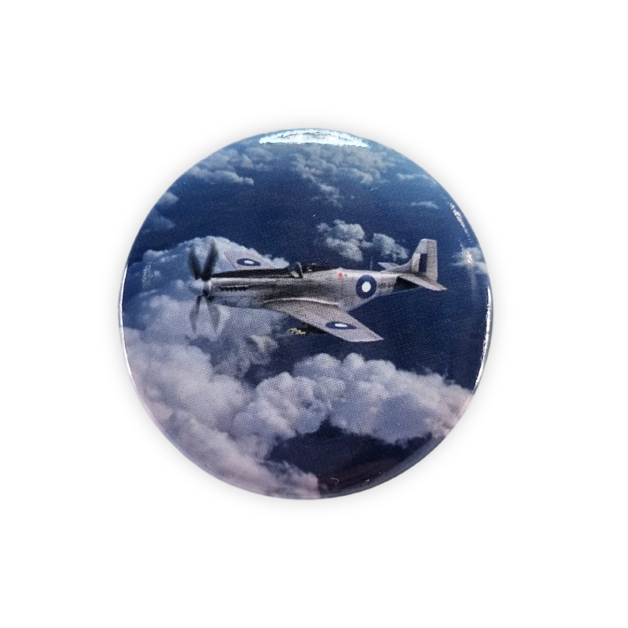 Button badge: North American P-51D Mustang
