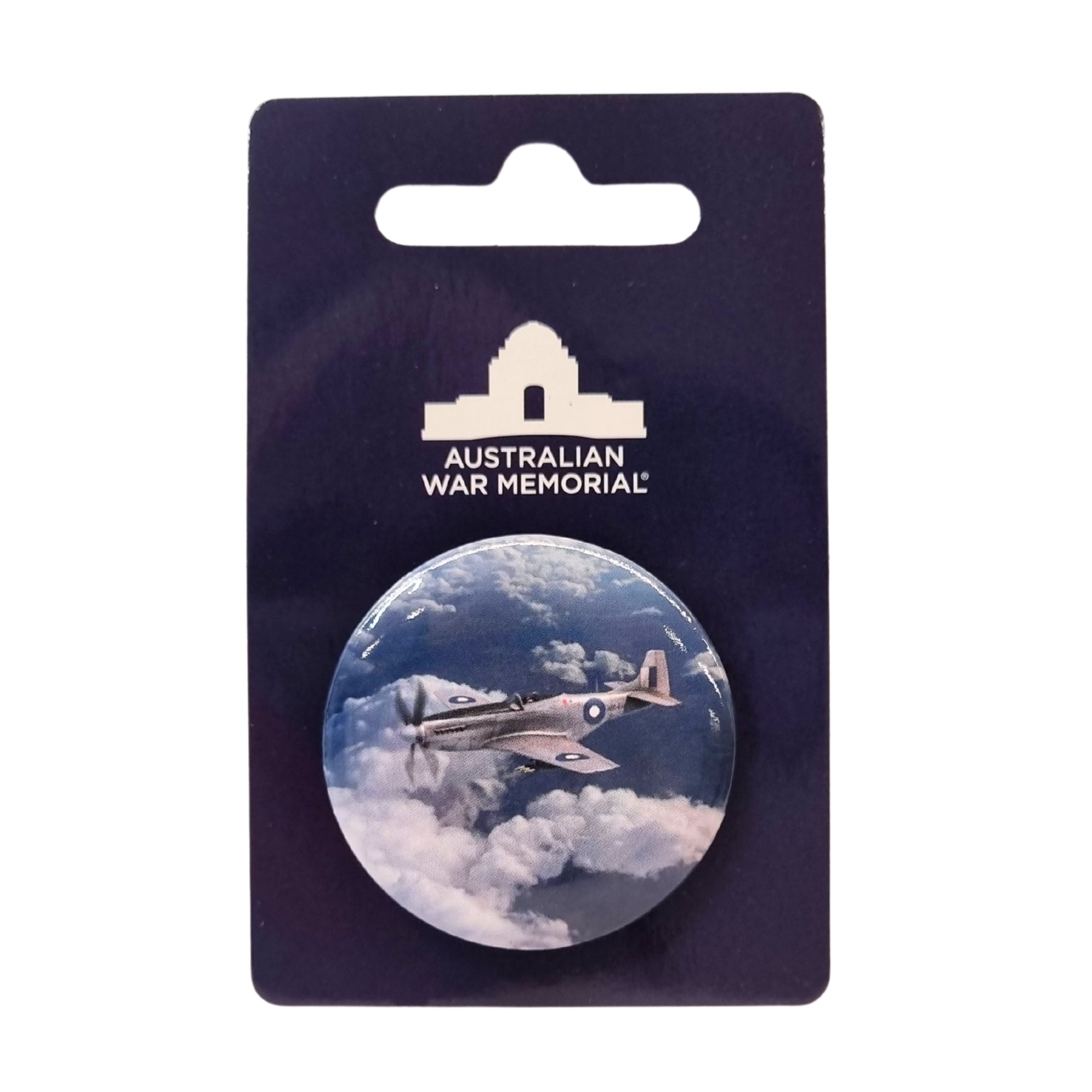 Button badge: North American P-51D Mustang
