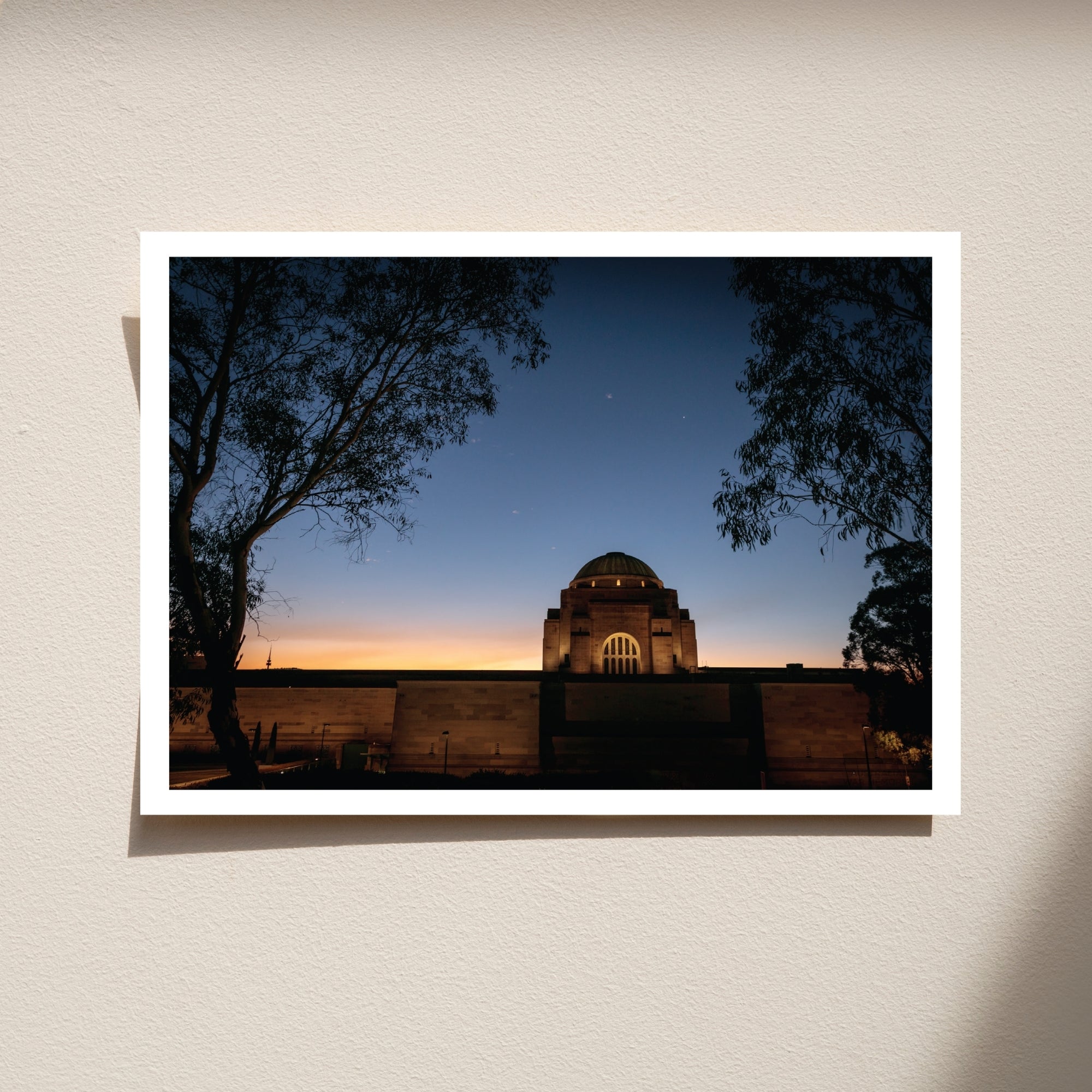 Postcard: The Australian War Memorial at dusk