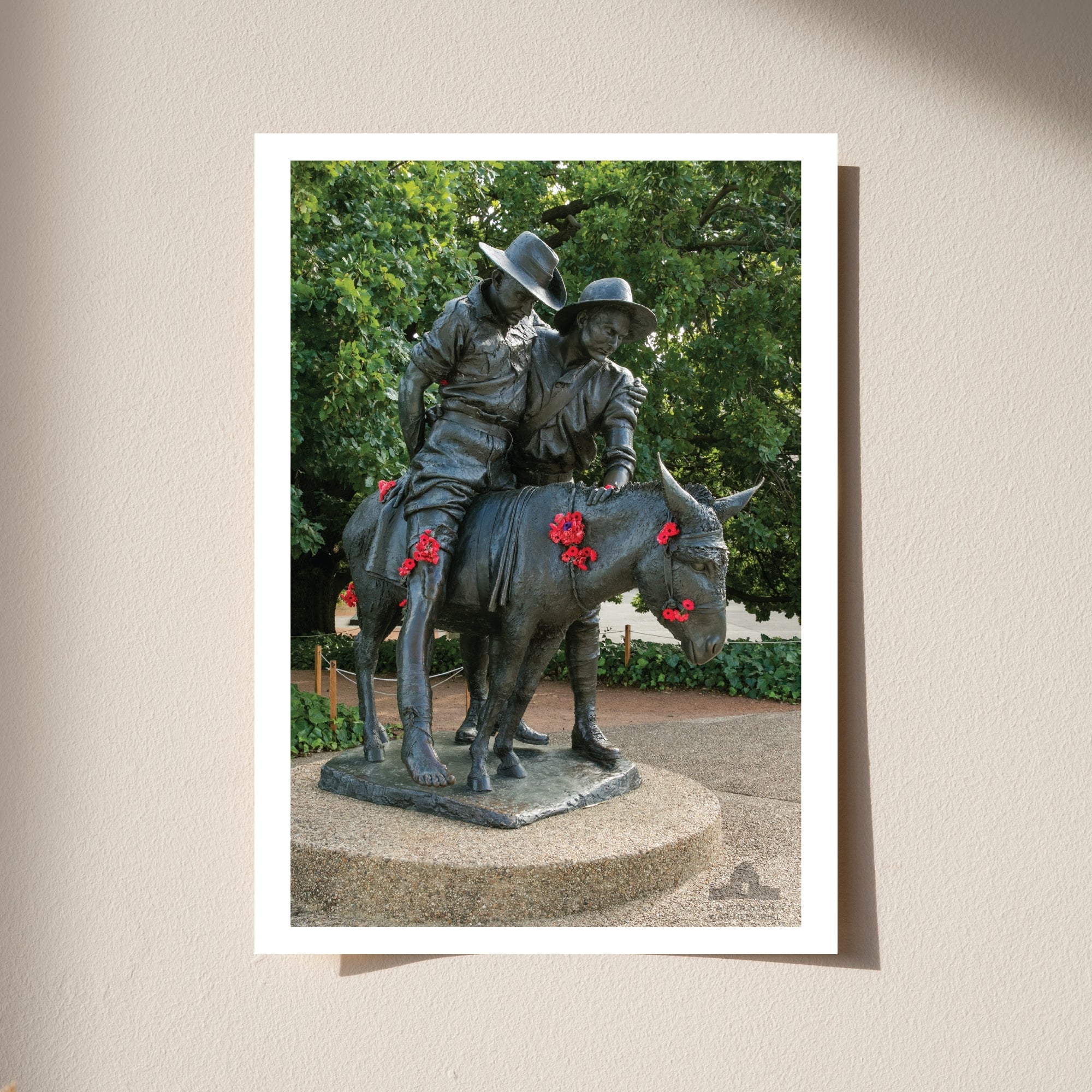 Postcard: Simpson and his donkey, 1915