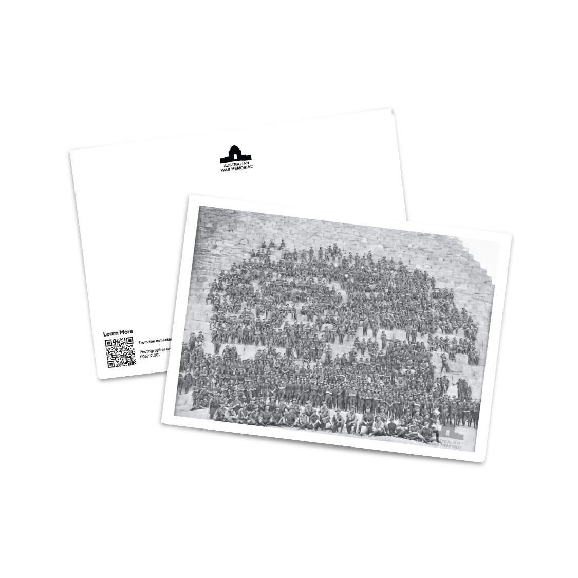 Postcard: 11th Battalion on the Great Pyramid of Khufu (Cheops)