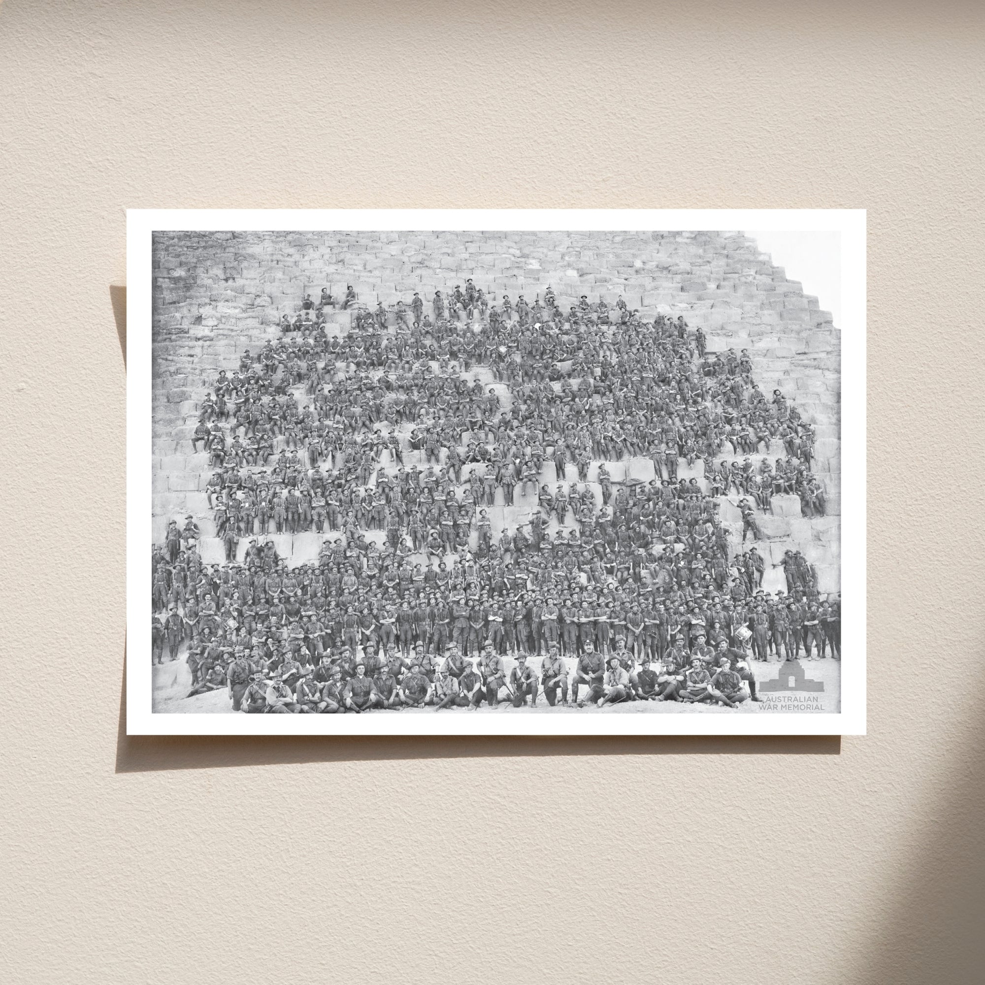 Postcard: 11th Battalion on the Great Pyramid of Khufu (Cheops)