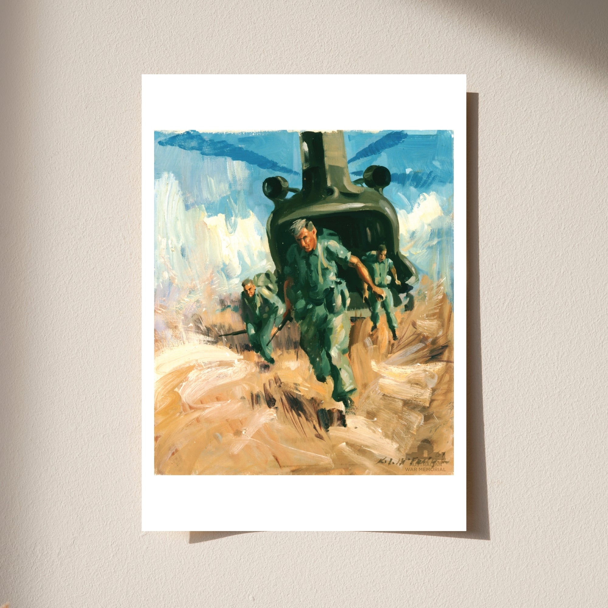 Postcard: Disembarking from Chinook helicopter
