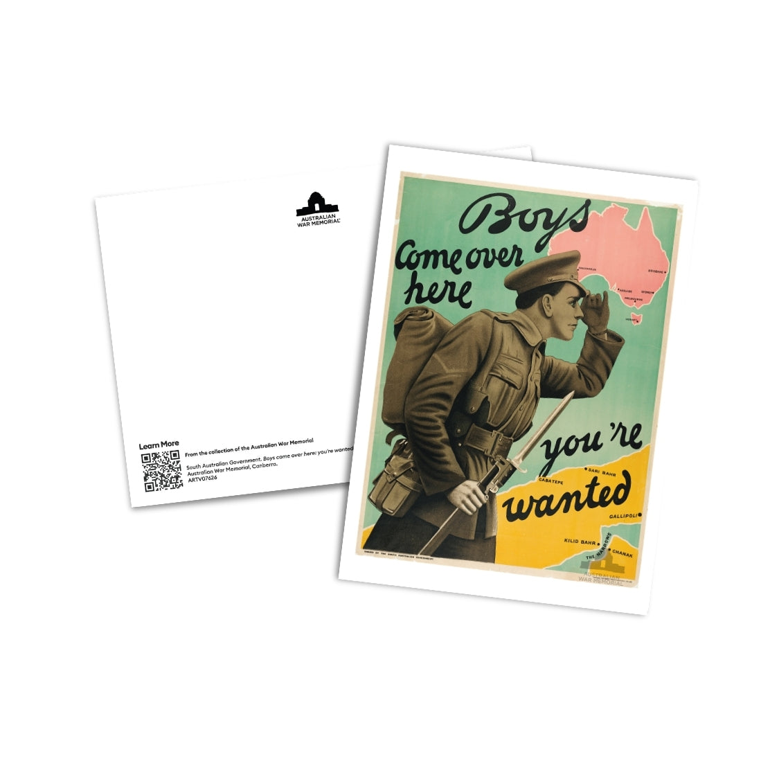 Postcard: Boys come over here: you're wanted
