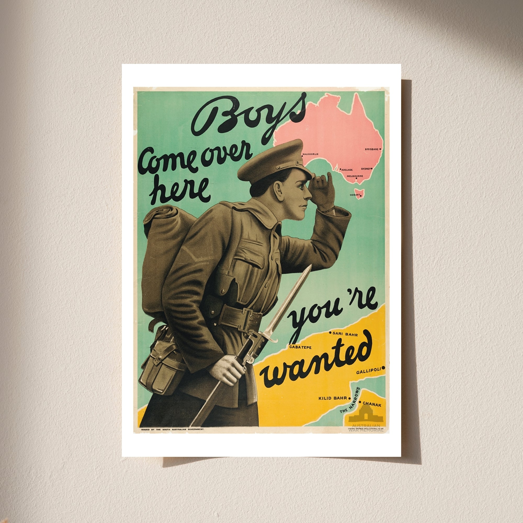 Postcard: Boys come over here: you're wanted