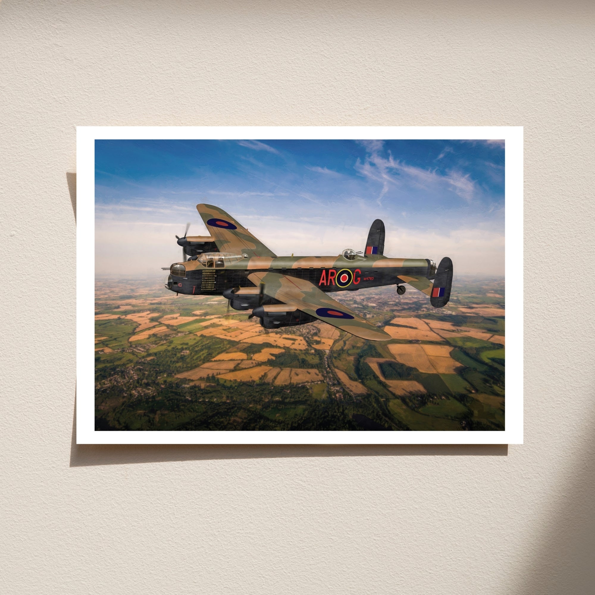 Postcard: 'G for George' mid-flight