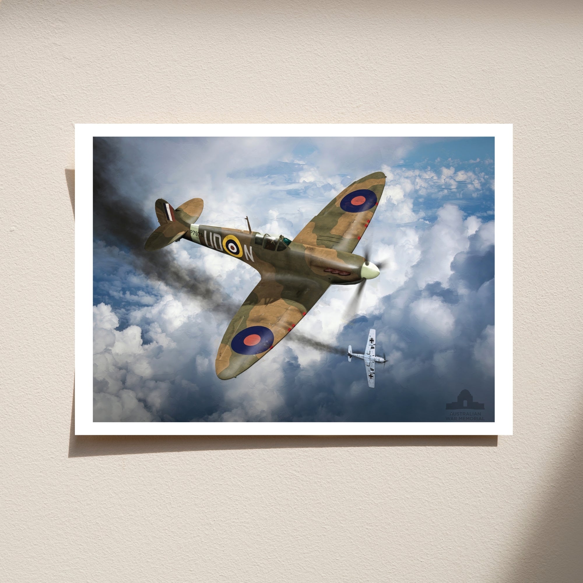 Postcard: Truscott's Spitfire, in action
