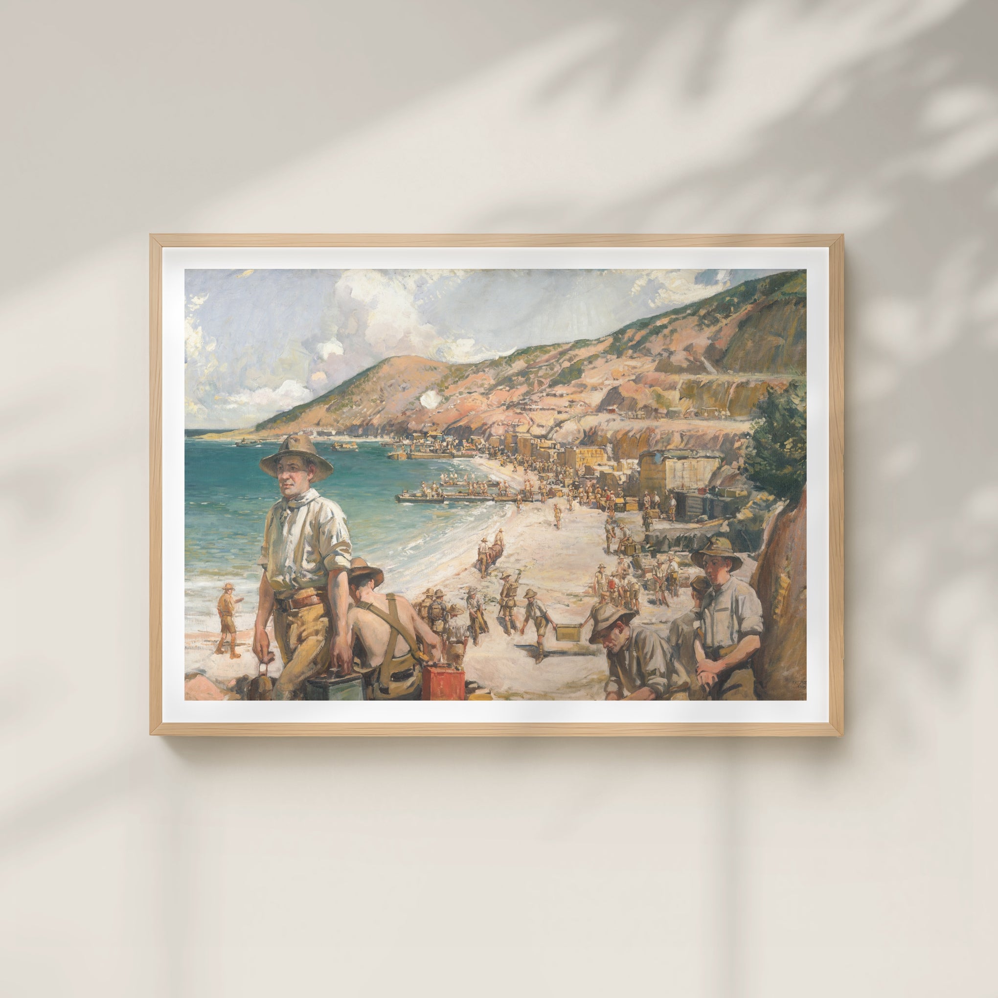 Print, A3: The beach at Anzac
