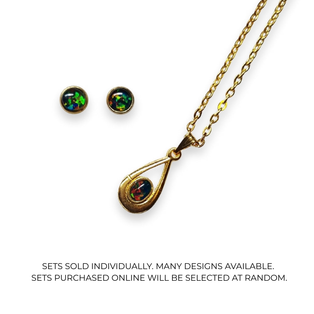 Opal Pendant and Earring Set [small]