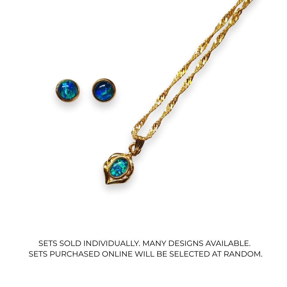 Opal Pendant and Earring Set [small]