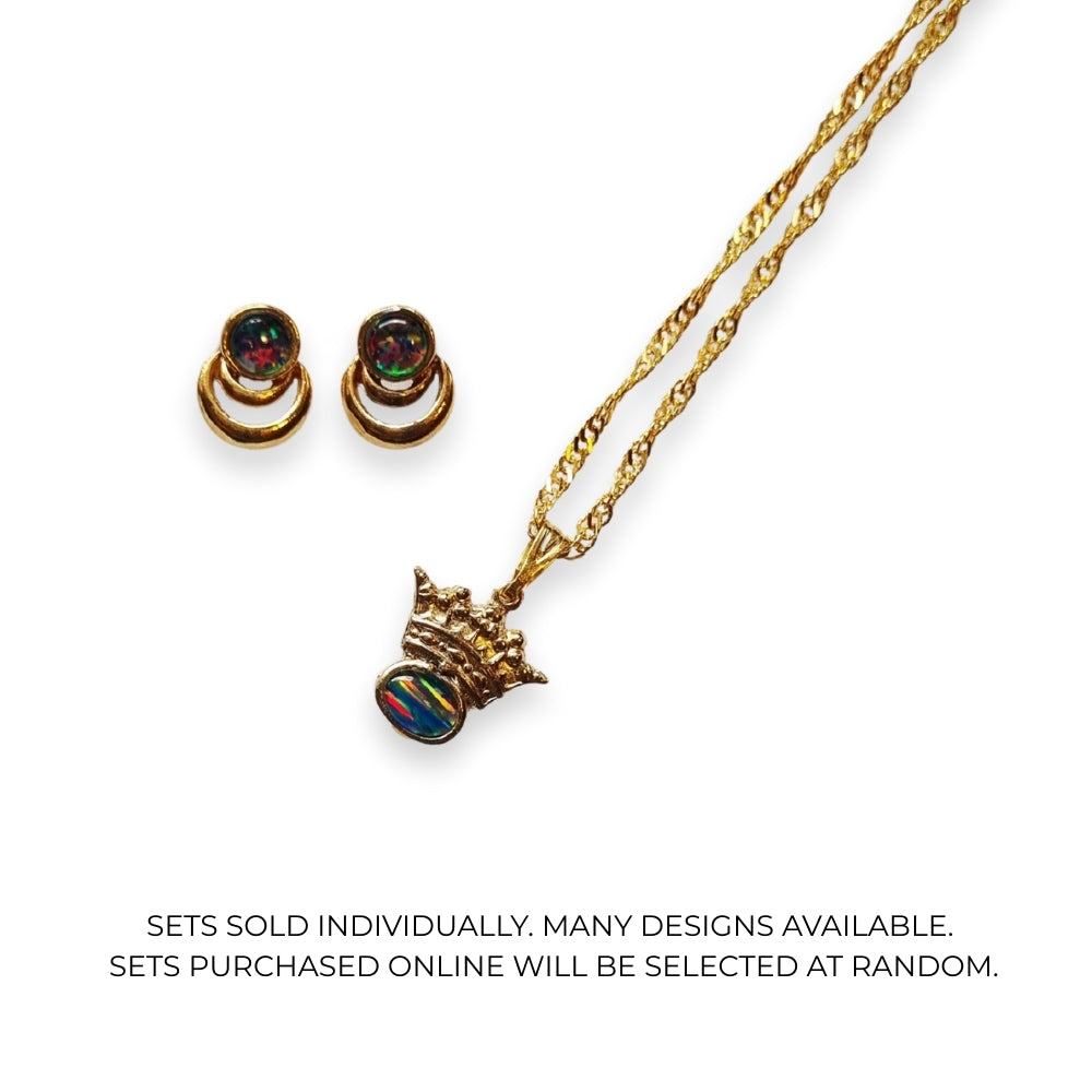 Opal Pendant and Earring Set [small]