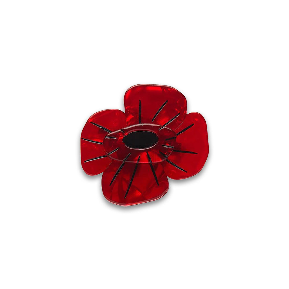 Brooch: Remembrance poppy, red [mini]