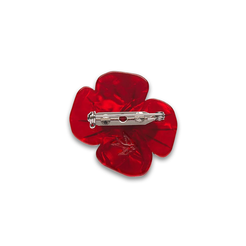 Brooch: Remembrance poppy, red [mini]