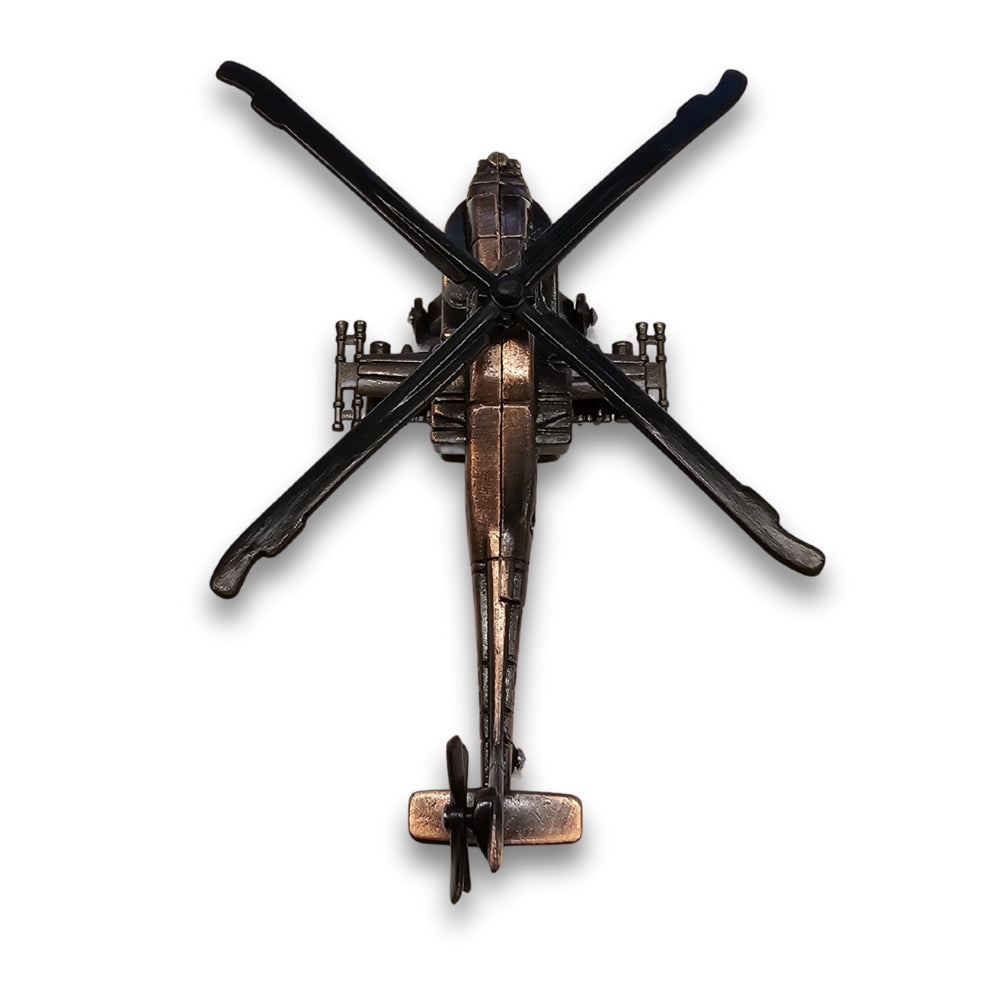 Decorative helicopter model on a white background
