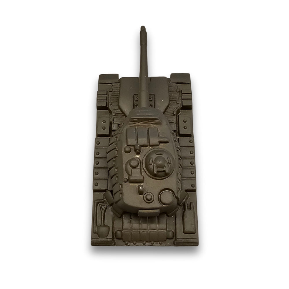 Toy tank model on a white background