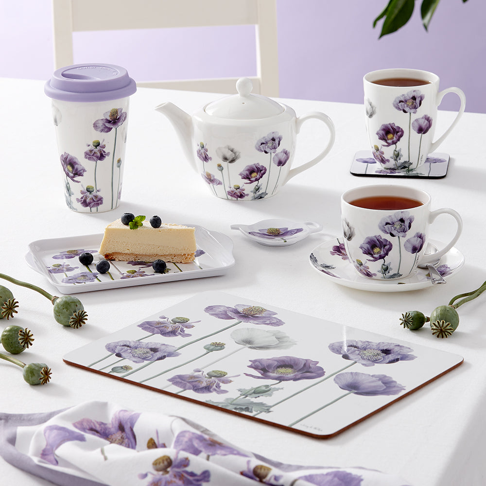 Placemats: purple poppies [set of 4]
