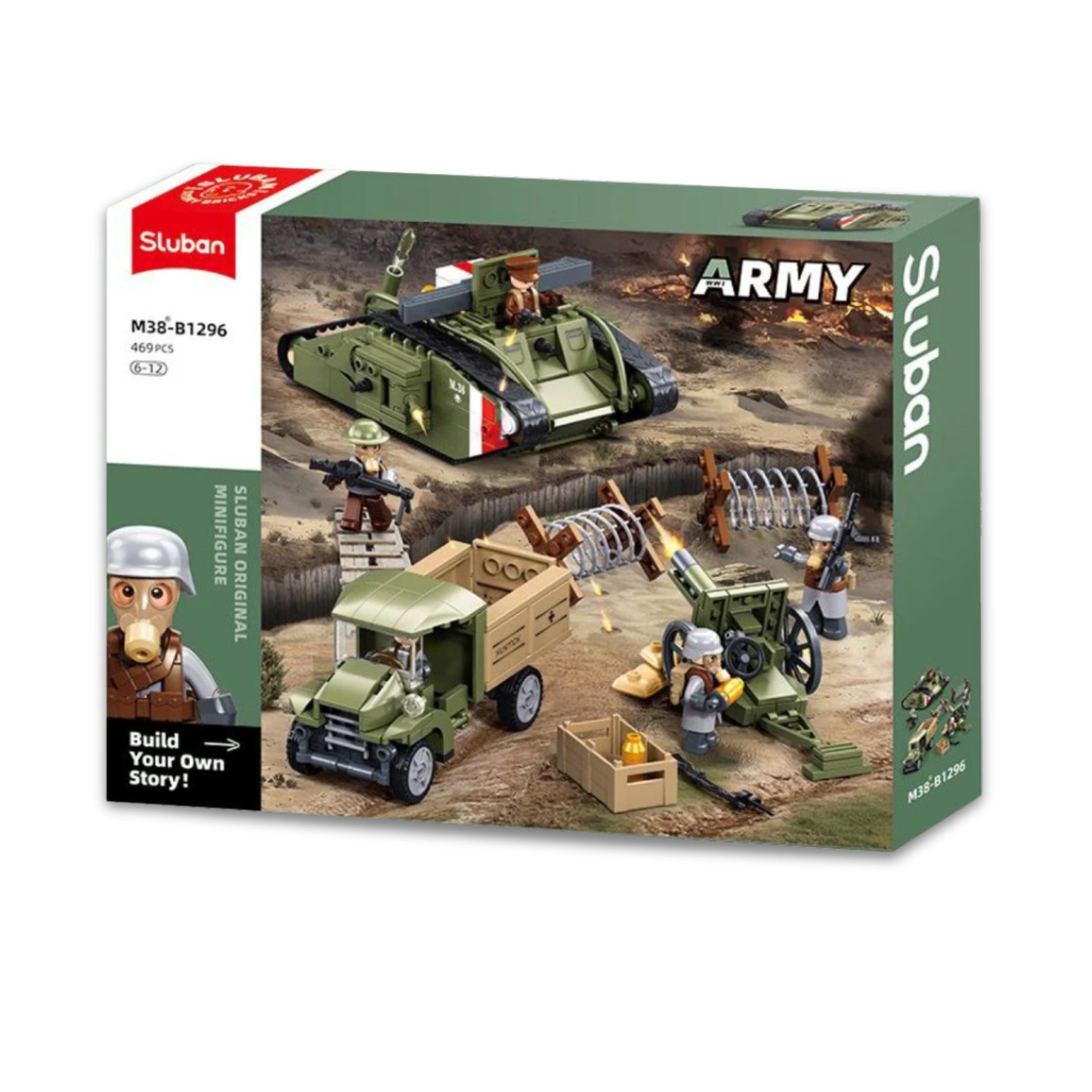 Sluban WWI Mark V Tank Offensive Brick Set