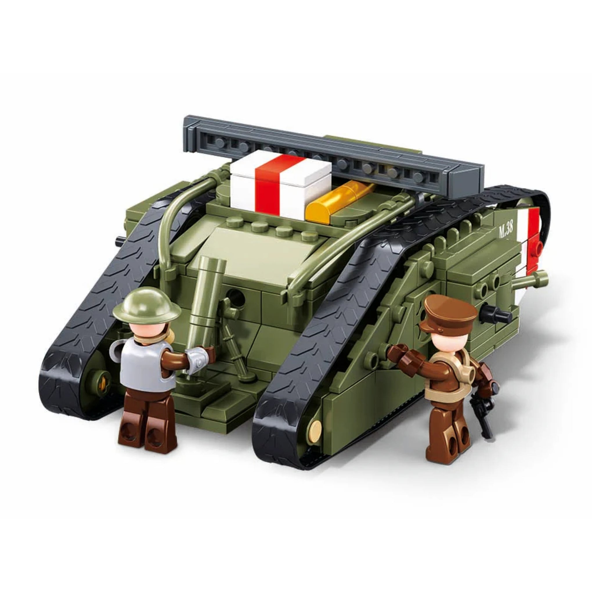 Sluban WWI Mark V Tank Offensive Brick Set