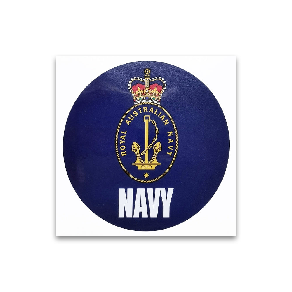 Sticker: Royal Australian Navy badge, round