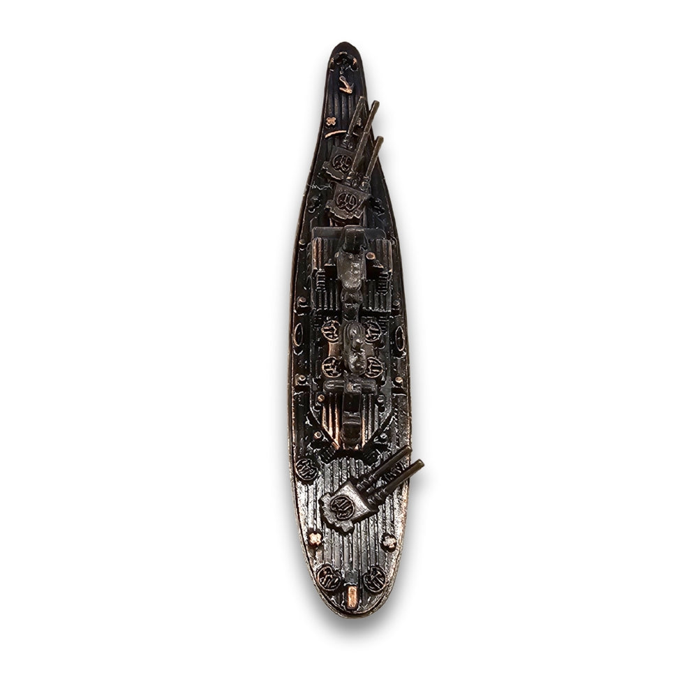 Decorative model of a ship on a white background