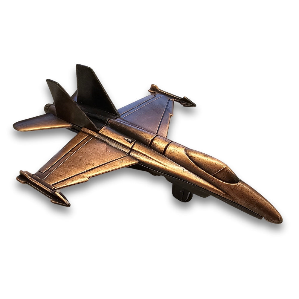 Model plane on white background
