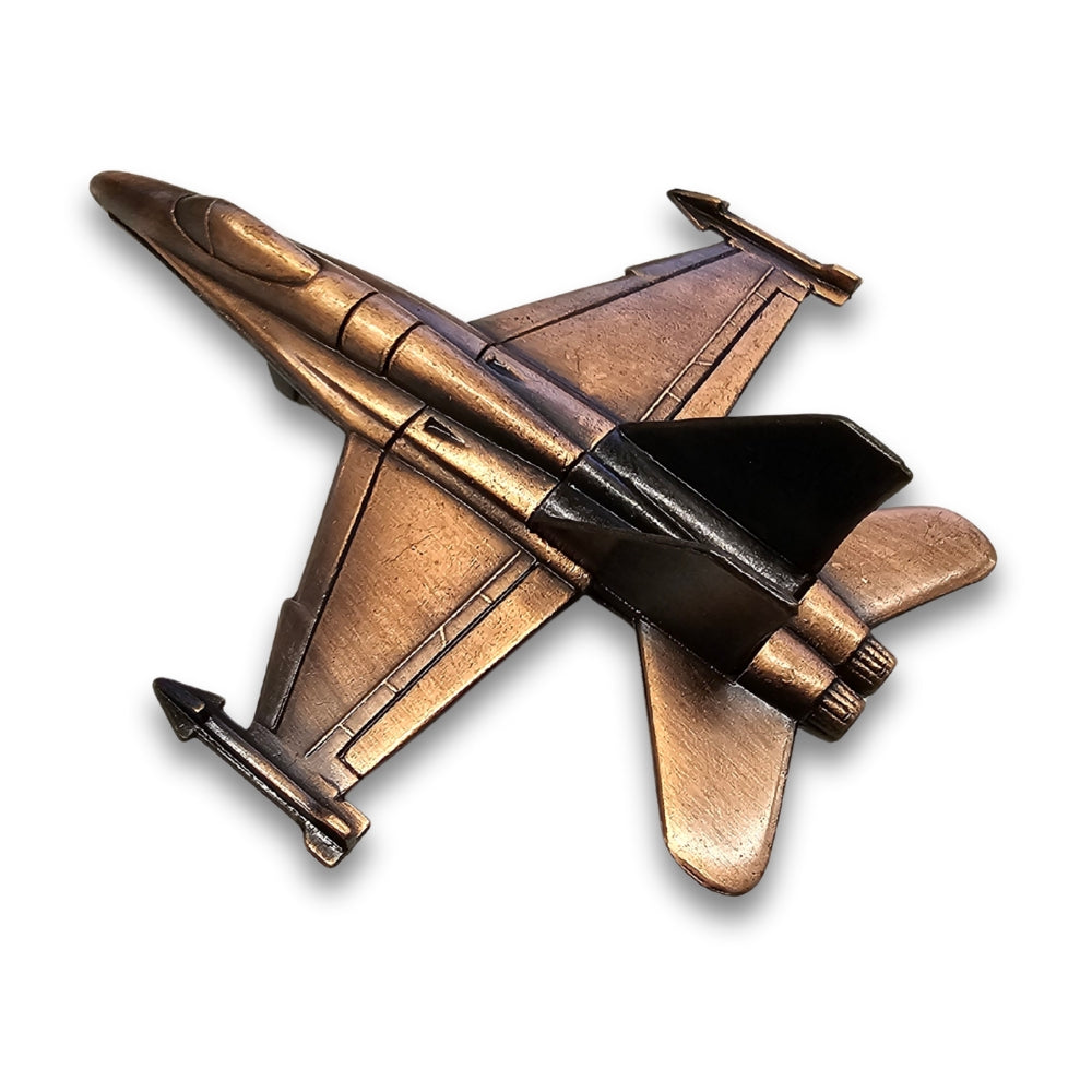 Model plane on white background