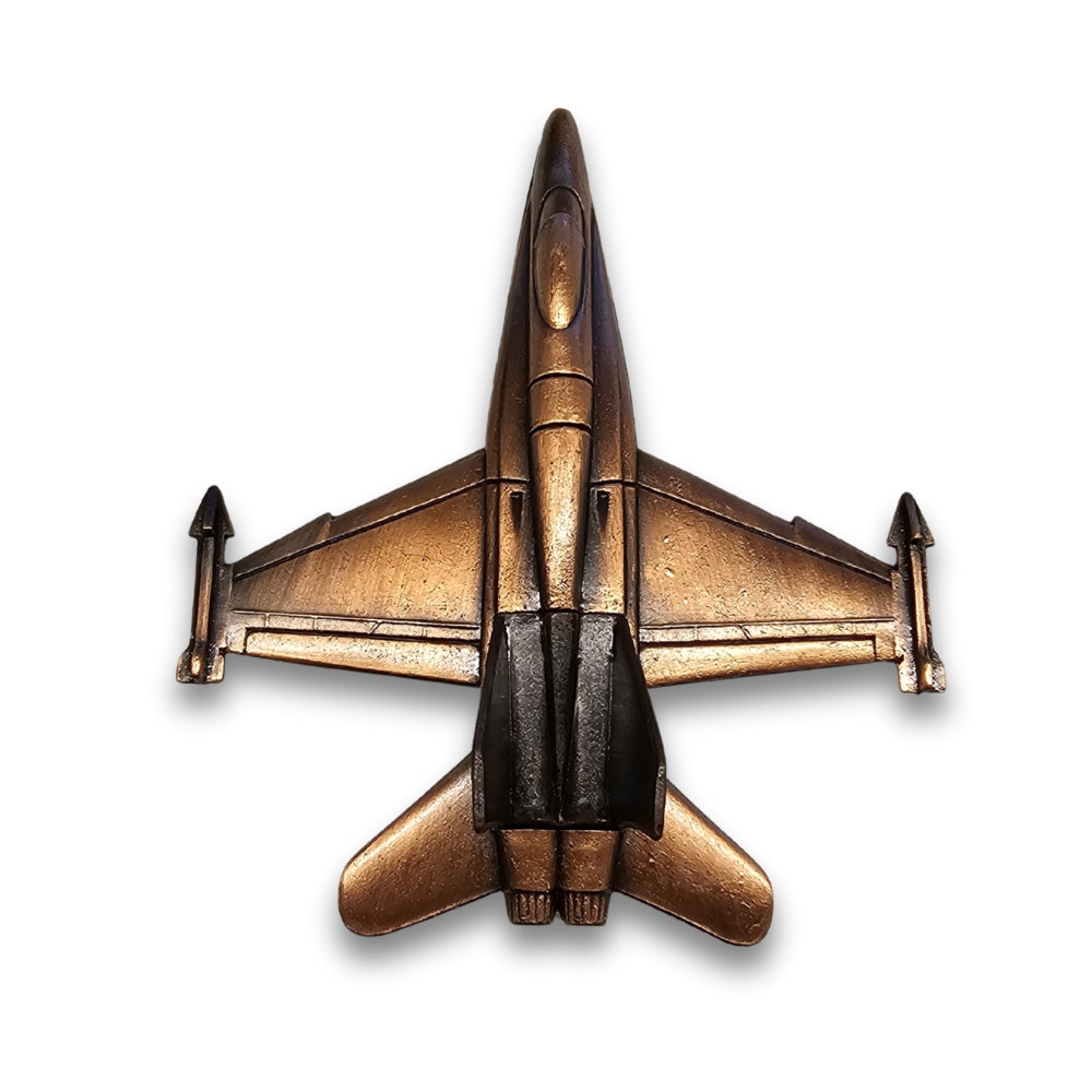 Model plane on white background