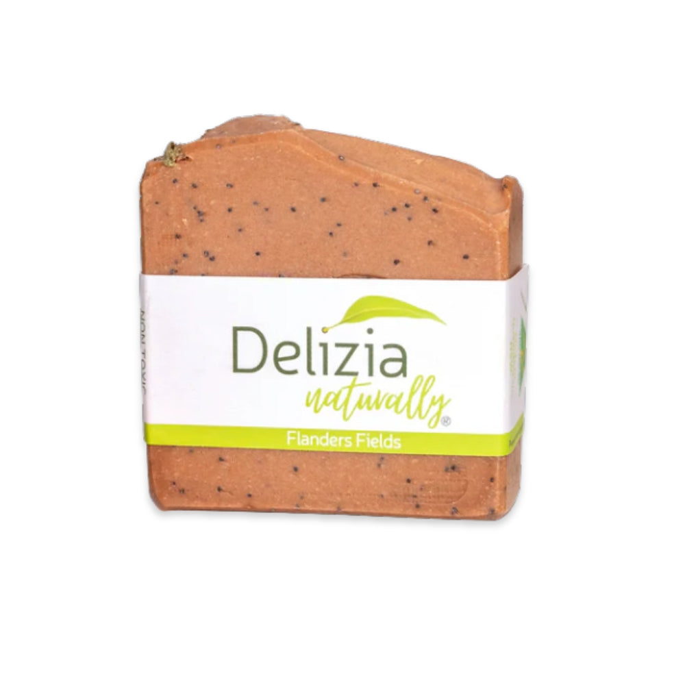 Bar of Flanders Fields Remembrance Soap handmade by Delizia Naturally.