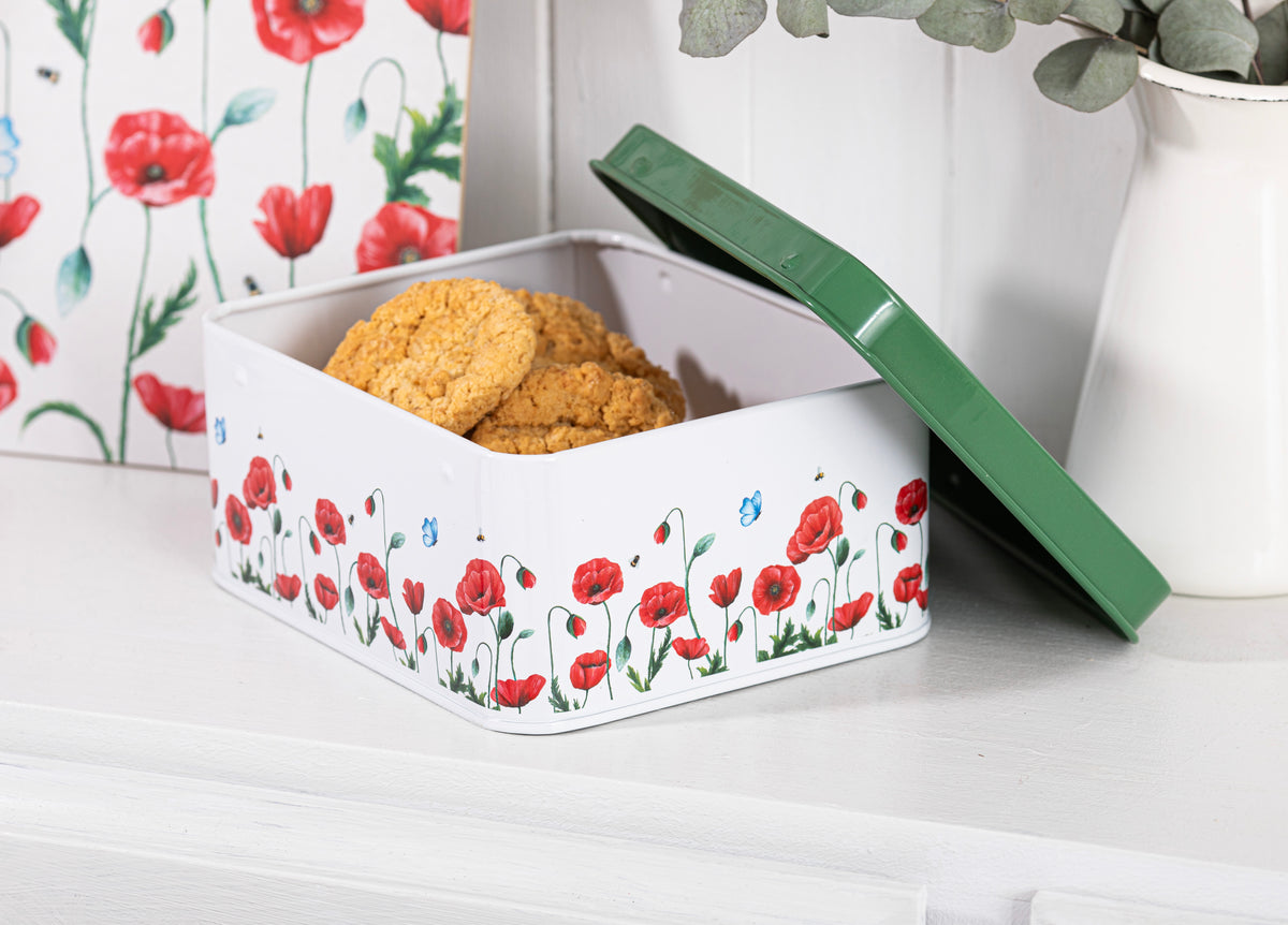 Poppy Fields Biscuit Tin