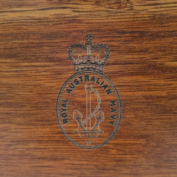 Royal Australian Navy Clock and Compass Desk Set