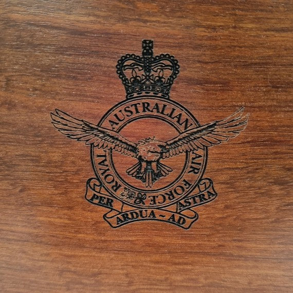 Royal Australian Air Force Clock and Compass Desk Set