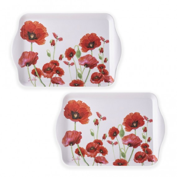 Scatter trays: Red Poppies collection [set of 2]