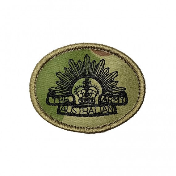 Patch, cloth: Australian Army Rising Sun badge, camouflage