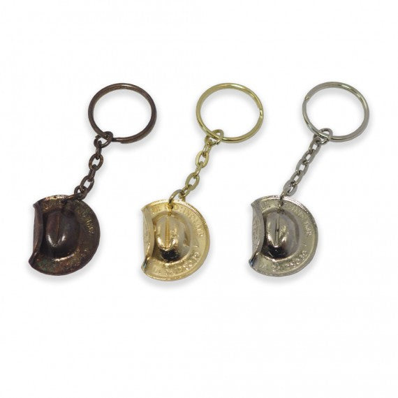 Keyring: Digger's slouch hat, bronze
